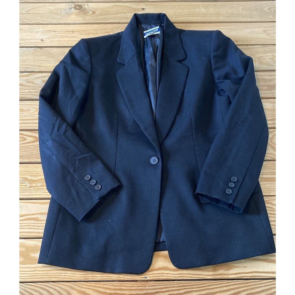 Pendleton Button Front Blazer Jacket Petite Size … - image 1